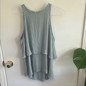 Free People Layered Sleeveless Top in Light Blue